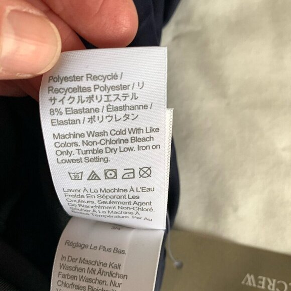 J. Crew Ruched Navy Blue One Piece Swimsuit Bathing Suit Size 24 NWT - Picture 9 of 9